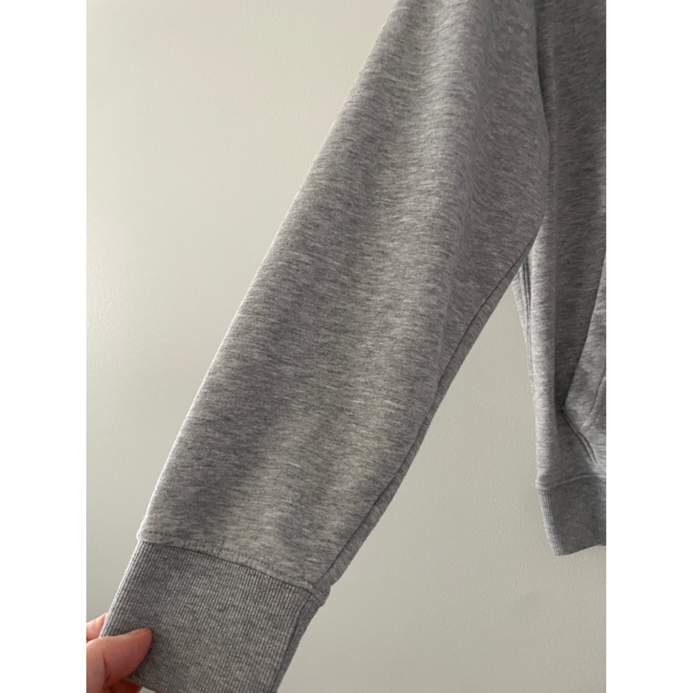 TLF Mens Heather Grey Pullover Hoodie Athleisure Sweatshirt Logo Patch - Picture 5 of 11